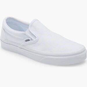 Vans White Slip-On Shoes